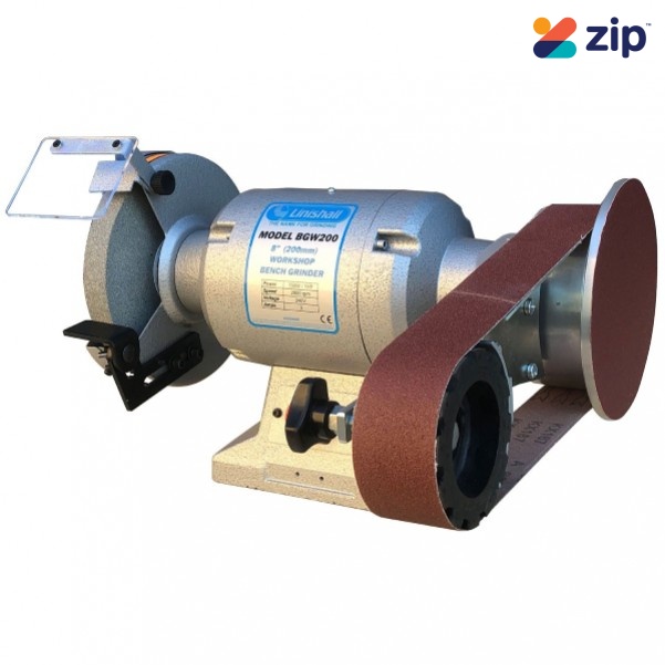 Linishall BGW200/915 - 200mm 8" 750W Heavy Duty Workshop Series Bench Grinder W/ Linisher Bench Grinders 
